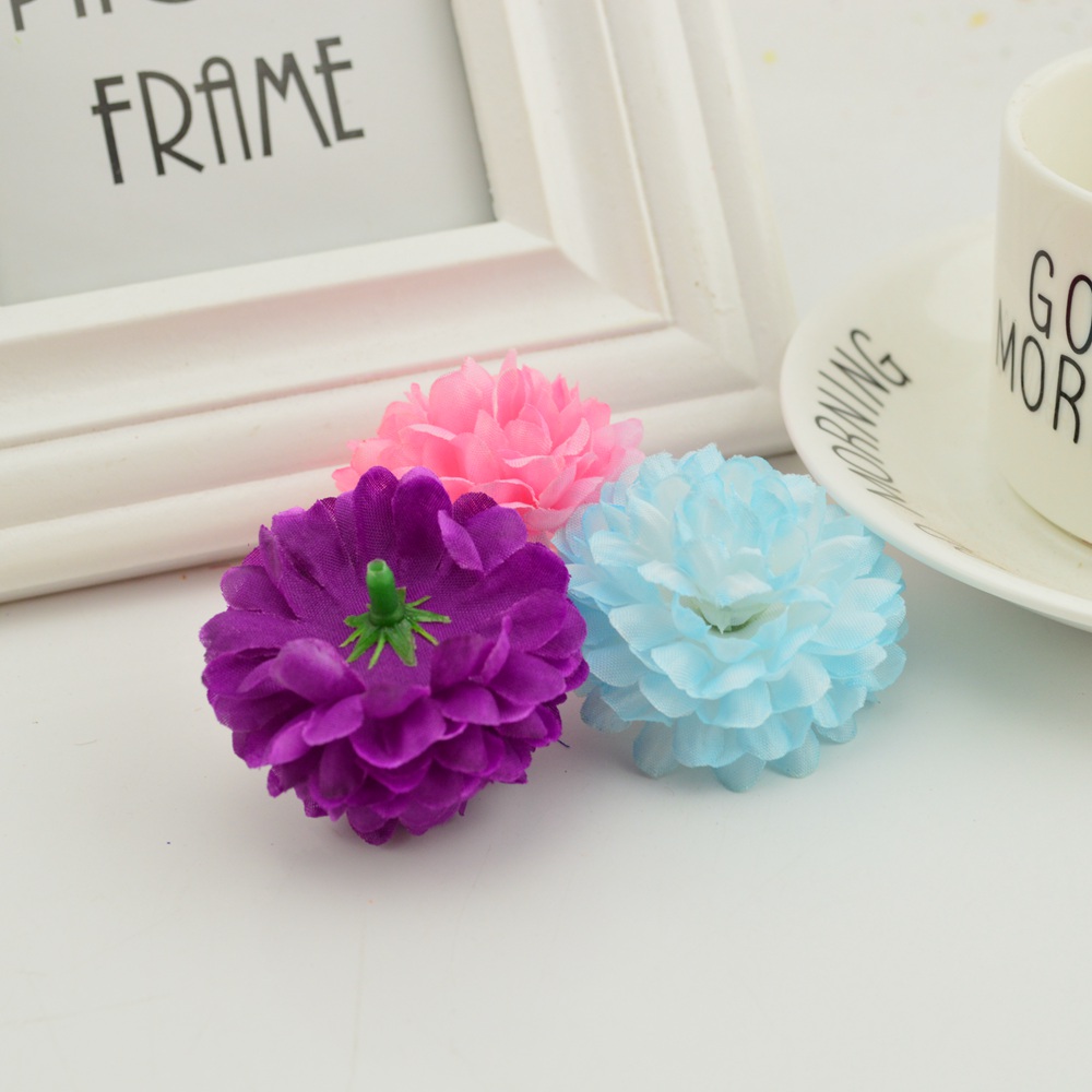 200PCS 5CM Silk Chrysanthemum  - Christmas Wreath Fake ulasan dan harga