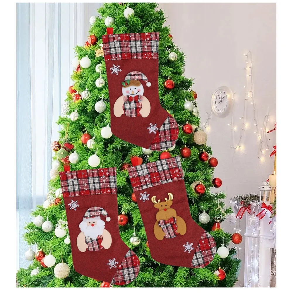 1pcs Christmas Stocking Presen - Christmas Stocking Hanging ulasan dan harga