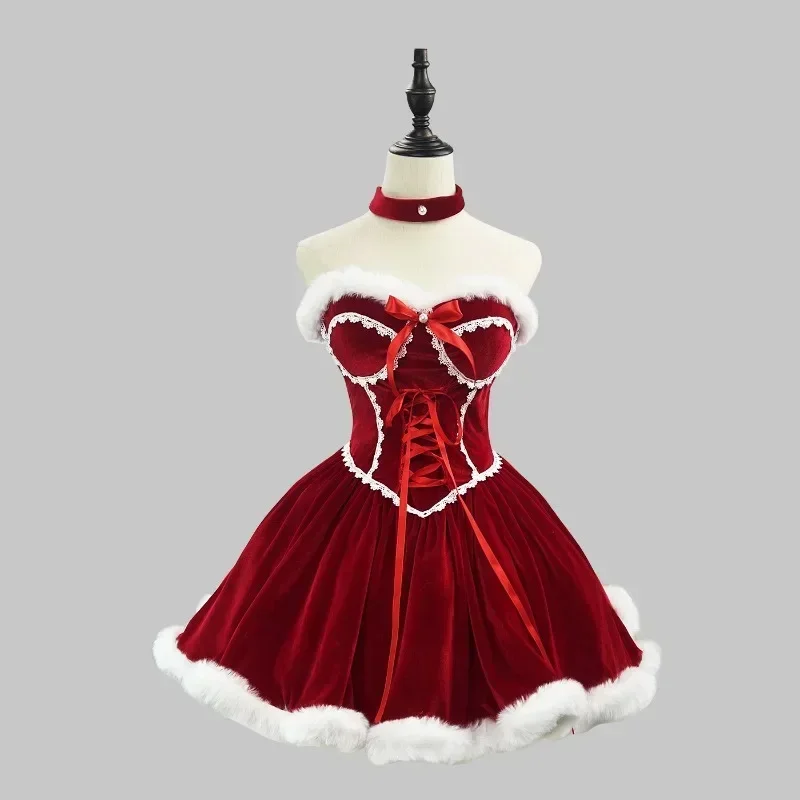 New Year Red Dress Cloak Cospl - Elf Costume Christmas ulasan dan harga