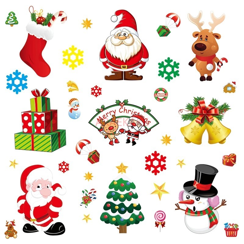 1PCS Removable Christmas Stati - Snowflake Window Decal ulasan dan harga