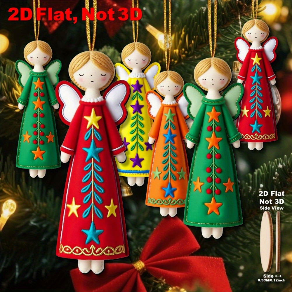 16Pcs Colorful Angel Ornaments - Star Tree Topper ulasan dan harga