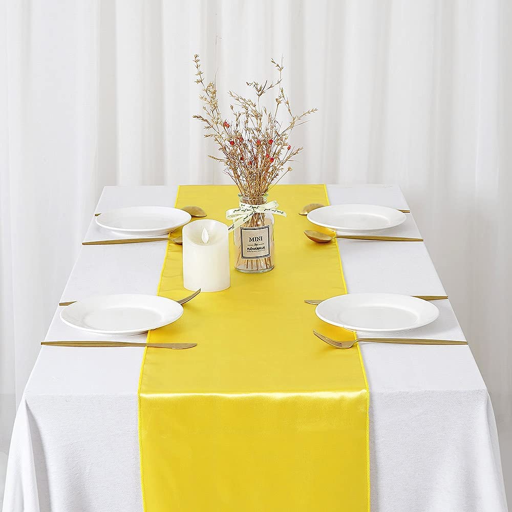 12x108 Inch Satin Wedding Tabl - Christmas Table Runner ulasan dan harga
