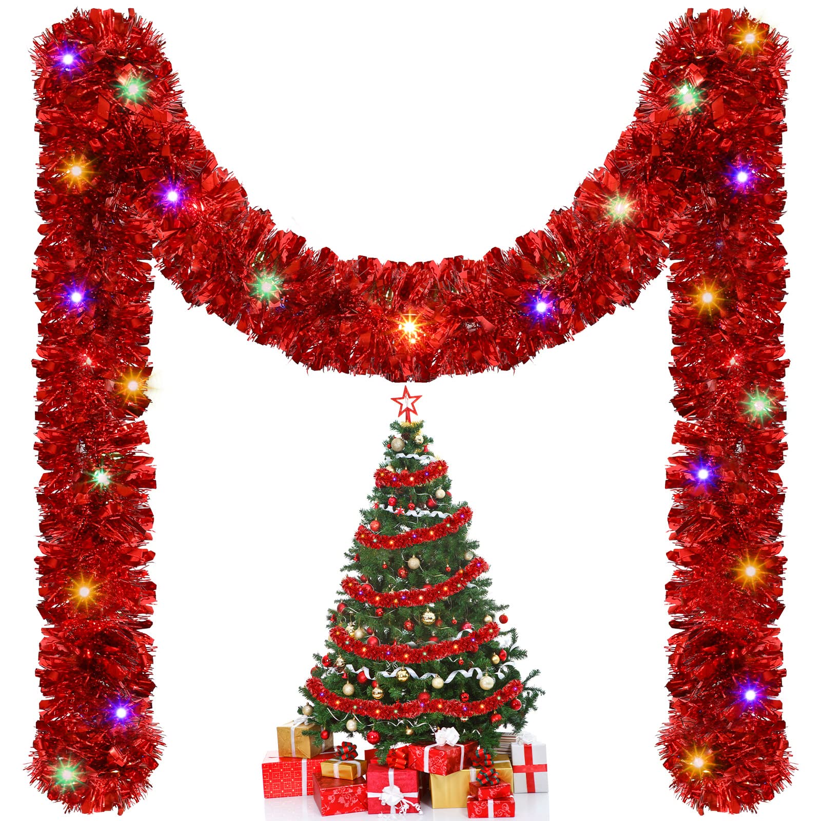 1/3pcs 5M Christmas Tinsel Gar - Tinsel Garland Decoration ulasan dan harga