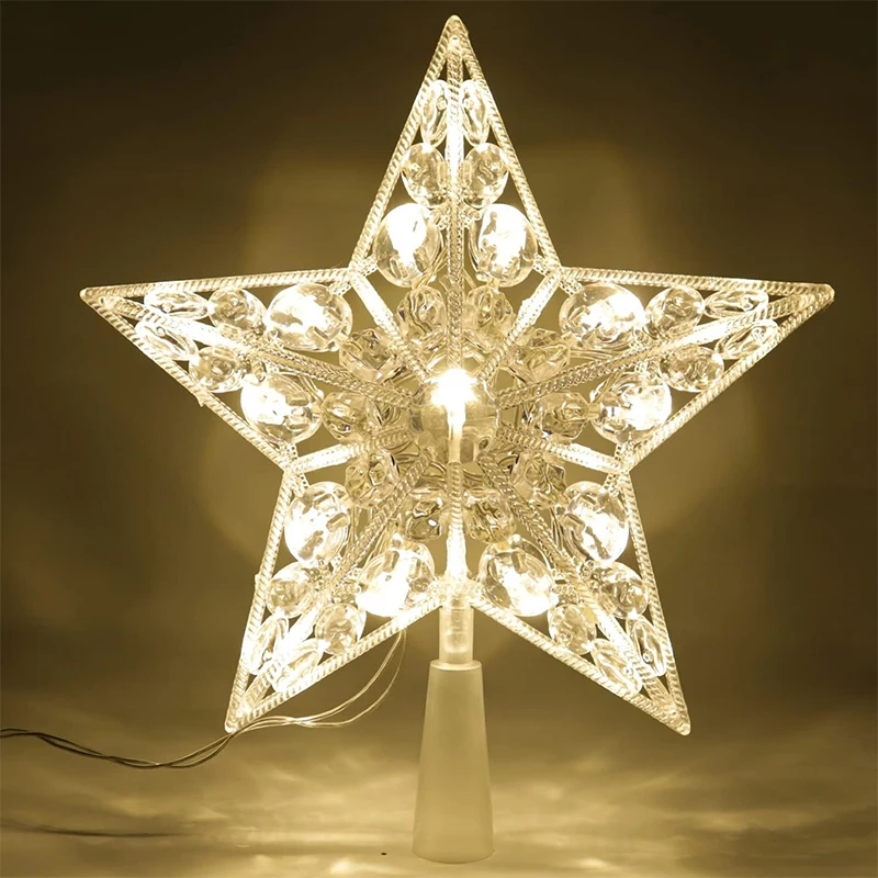 15cm Christmas Decoration Glow - Star Tree Topper ulasan dan harga