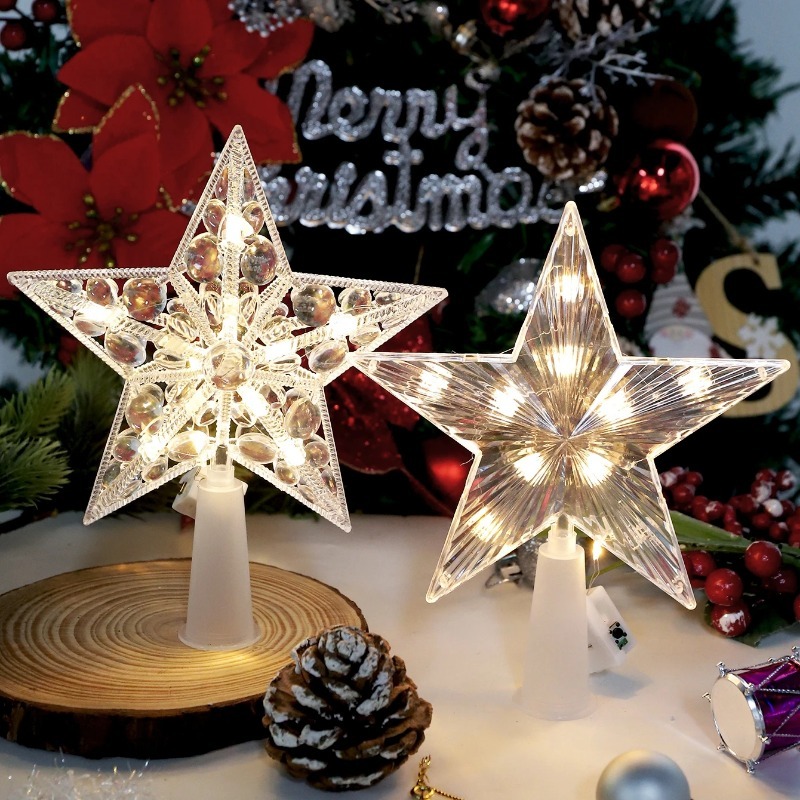 15cm Christmas Decoration Glow - Star Tree Topper ulasan dan harga