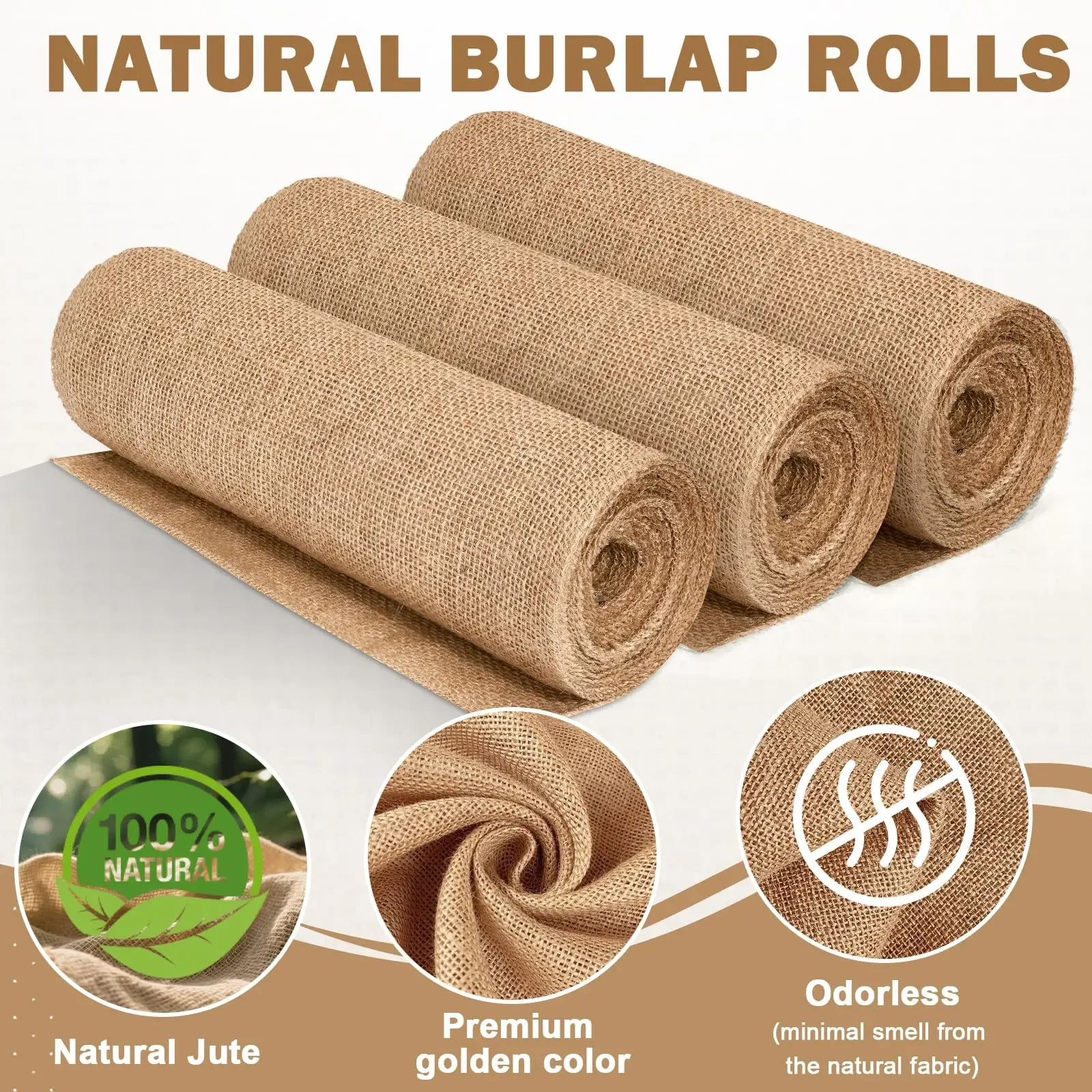 New Desig Beige Burlap Roll 30 - Christmas Table Runner ulasan dan harga
