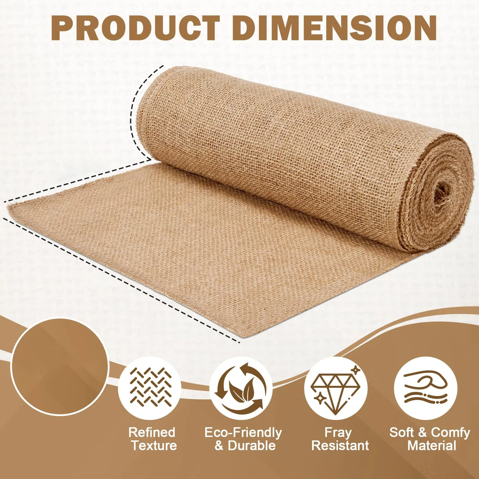 New Desig Beige Burlap Roll 30 - Christmas Table Runner ulasan dan harga
