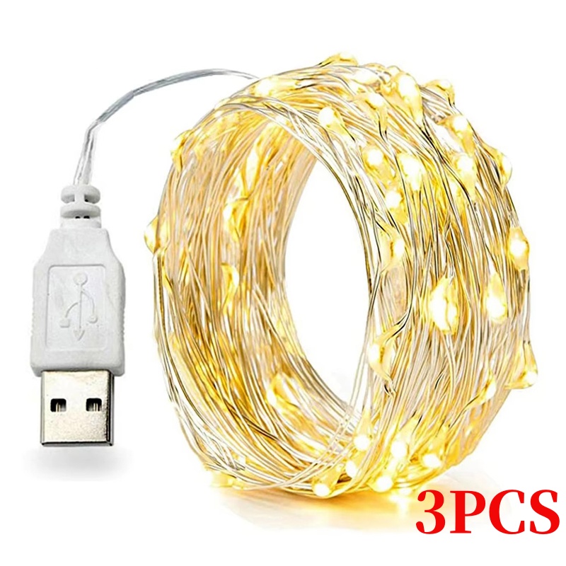 3PCS 5/10/20M Copper Wire LED  - Led Fairy String Lights ulasan dan harga