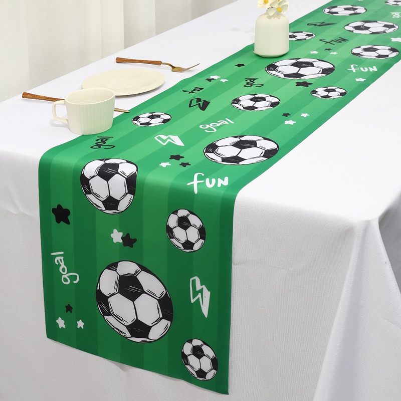 1pc Soccer/Football Party Tabl - Christmas Table Runner ulasan dan harga