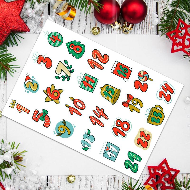 Merry Christmas Stickers Adven - Advent Calendar Gift ulasan dan harga