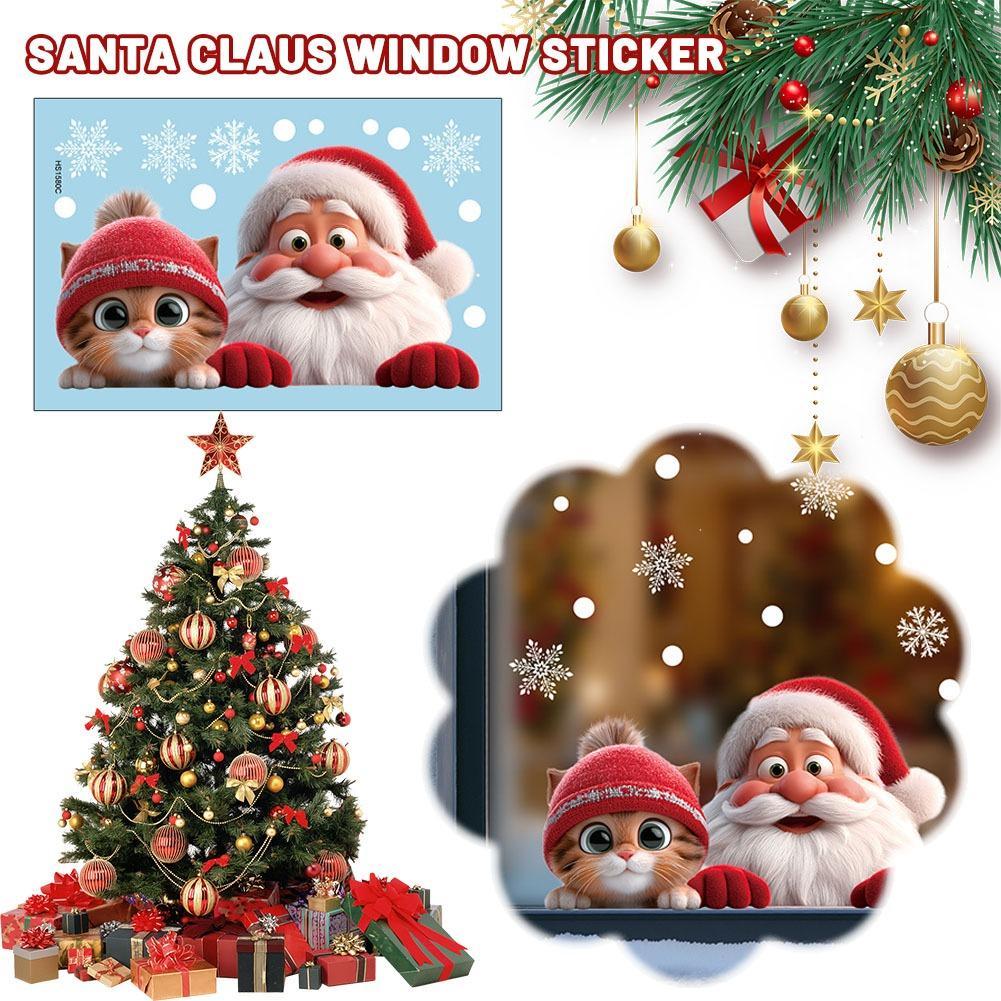 2pcs Christmas Window Clings S - Snowflake Window Decal ulasan dan harga