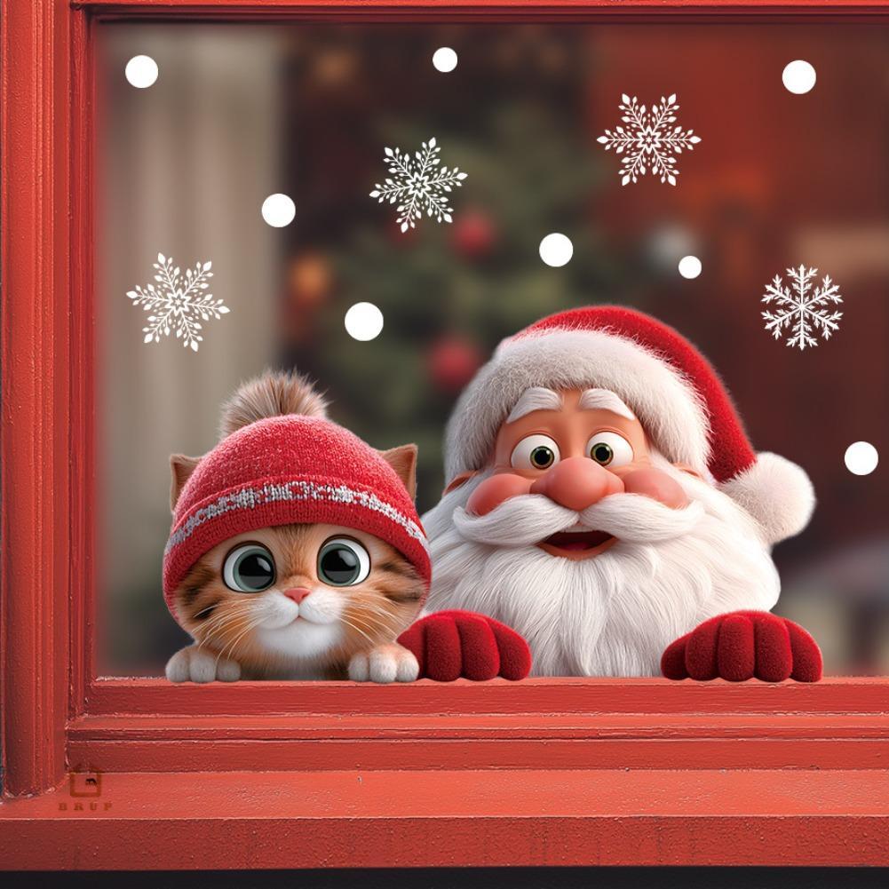 2pcs Christmas Window Clings S - Snowflake Window Decal ulasan dan harga