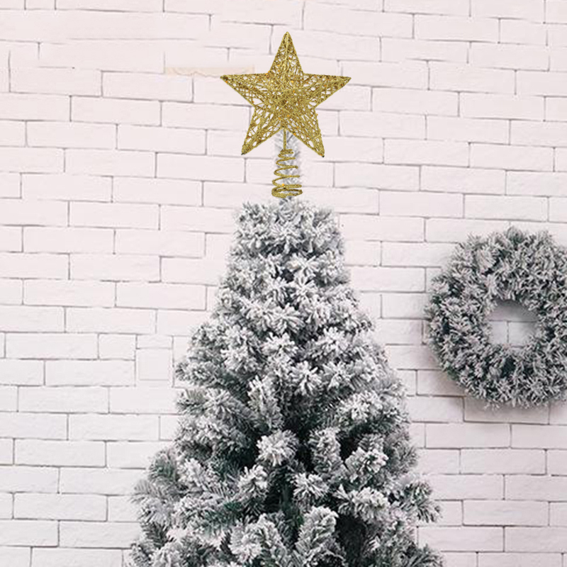 1pc Gold/Silver/Red/Blue Glitt - Star Tree Topper ulasan dan harga