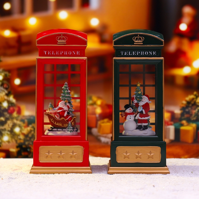 Christmas Phone Booth Night Li - Snow Globe Musical ulasan dan harga