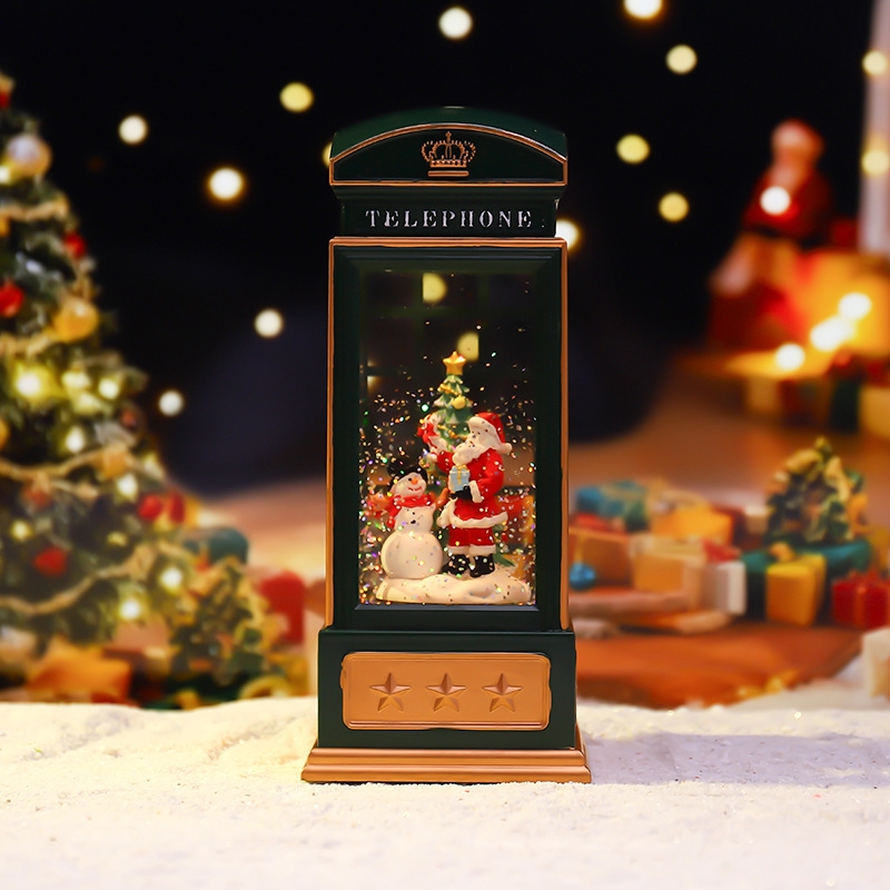 Christmas Phone Booth Night Li - Snow Globe Musical ulasan dan harga
