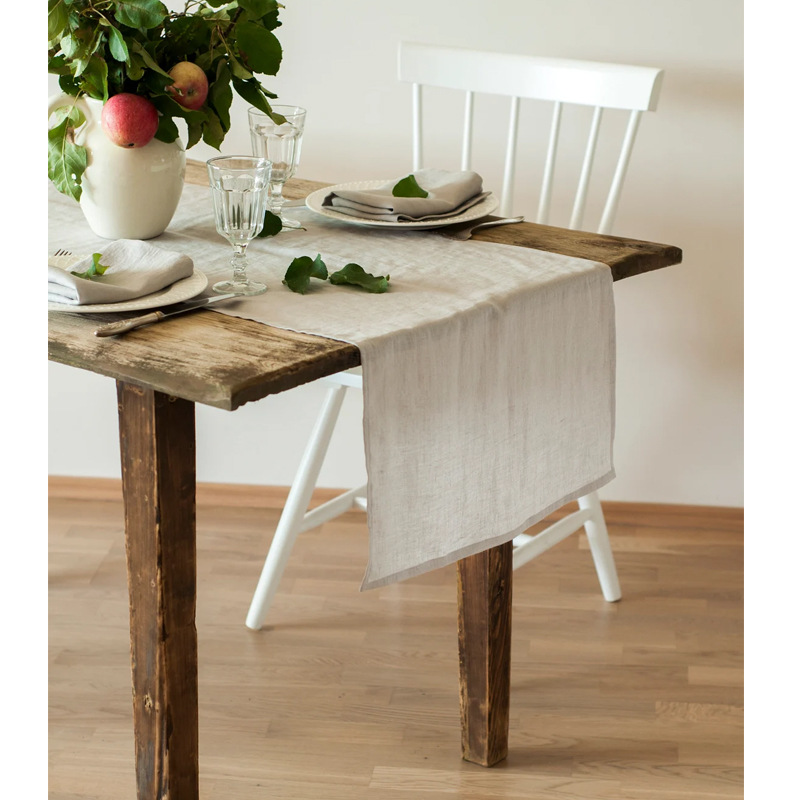 100% Linen Stone Washed Table  - Christmas Table Runner ulasan dan harga