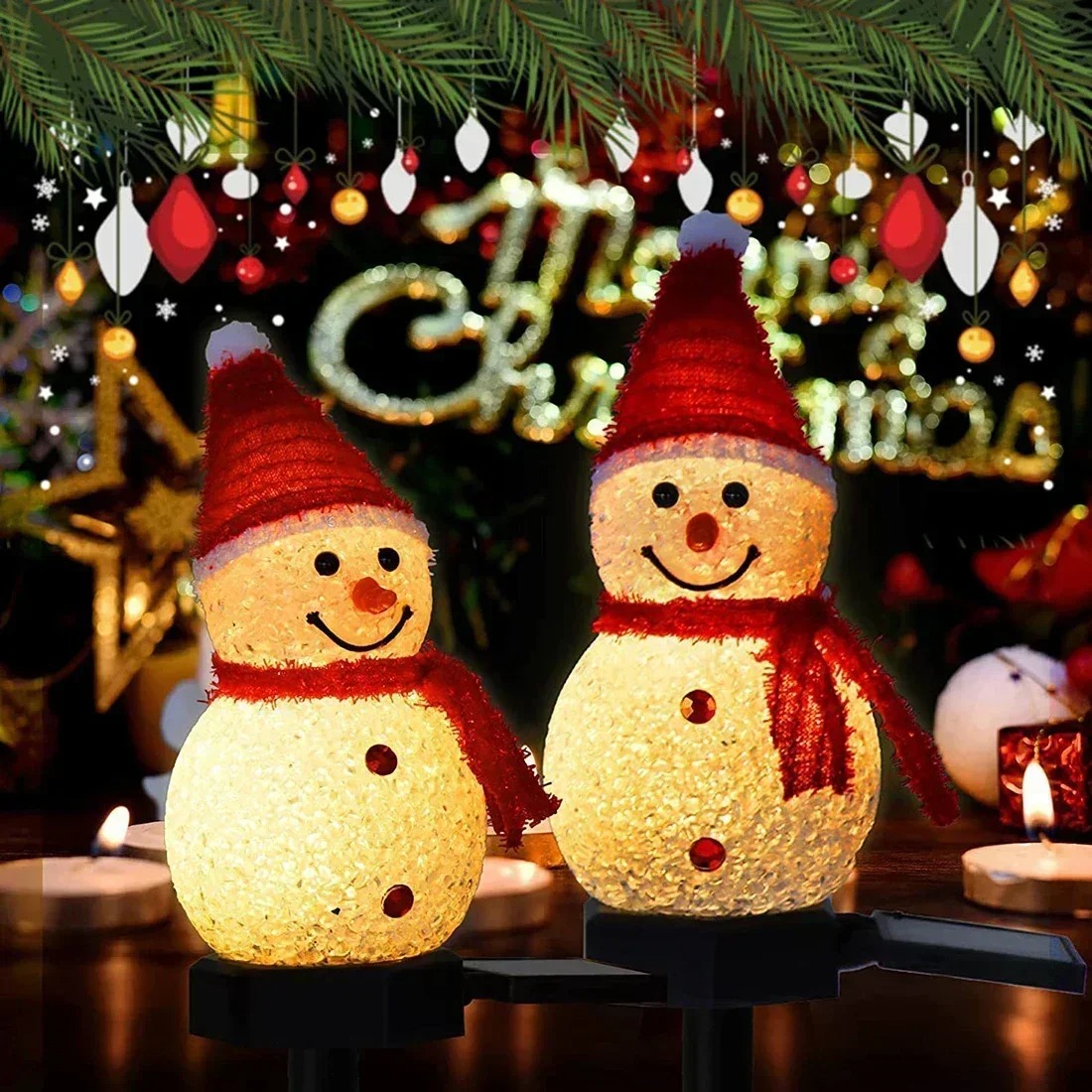 Christmas Snowman Solar Garden - Christmas Lights Outdoor ulasan dan harga