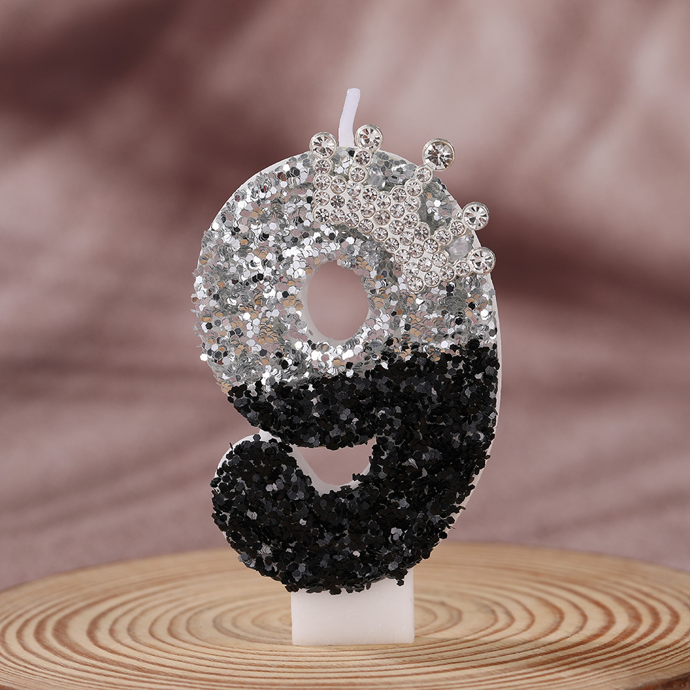 Black Silver Gradient Crown Ha - Holiday Candle Set ulasan dan harga