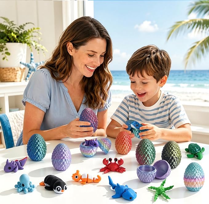 24pcs 3D Printed Surprise Egg  - Advent Calendar Gift ulasan dan harga