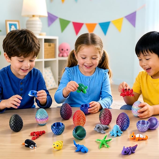 24pcs 3D Printed Surprise Egg  - Advent Calendar Gift ulasan dan harga
