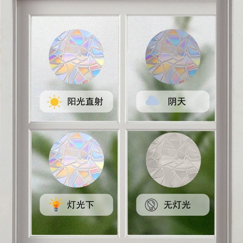 Xmas Snowflake Pattern Rainbow - Snowflake Window Decal ulasan dan harga