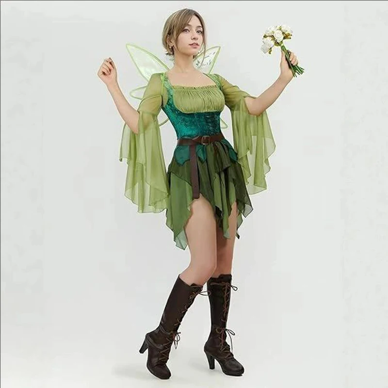 Women's Elf Medieval Green Fai - Elf Costume Christmas ulasan dan harga