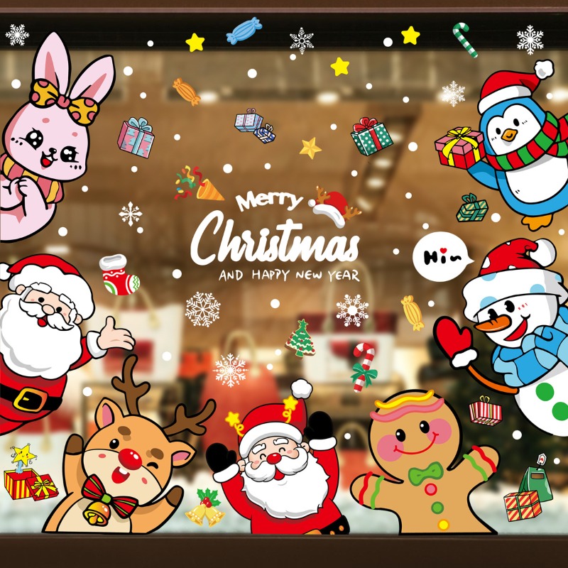2025 Christmas Decorative Glas - Snowflake Window Decal ulasan dan harga